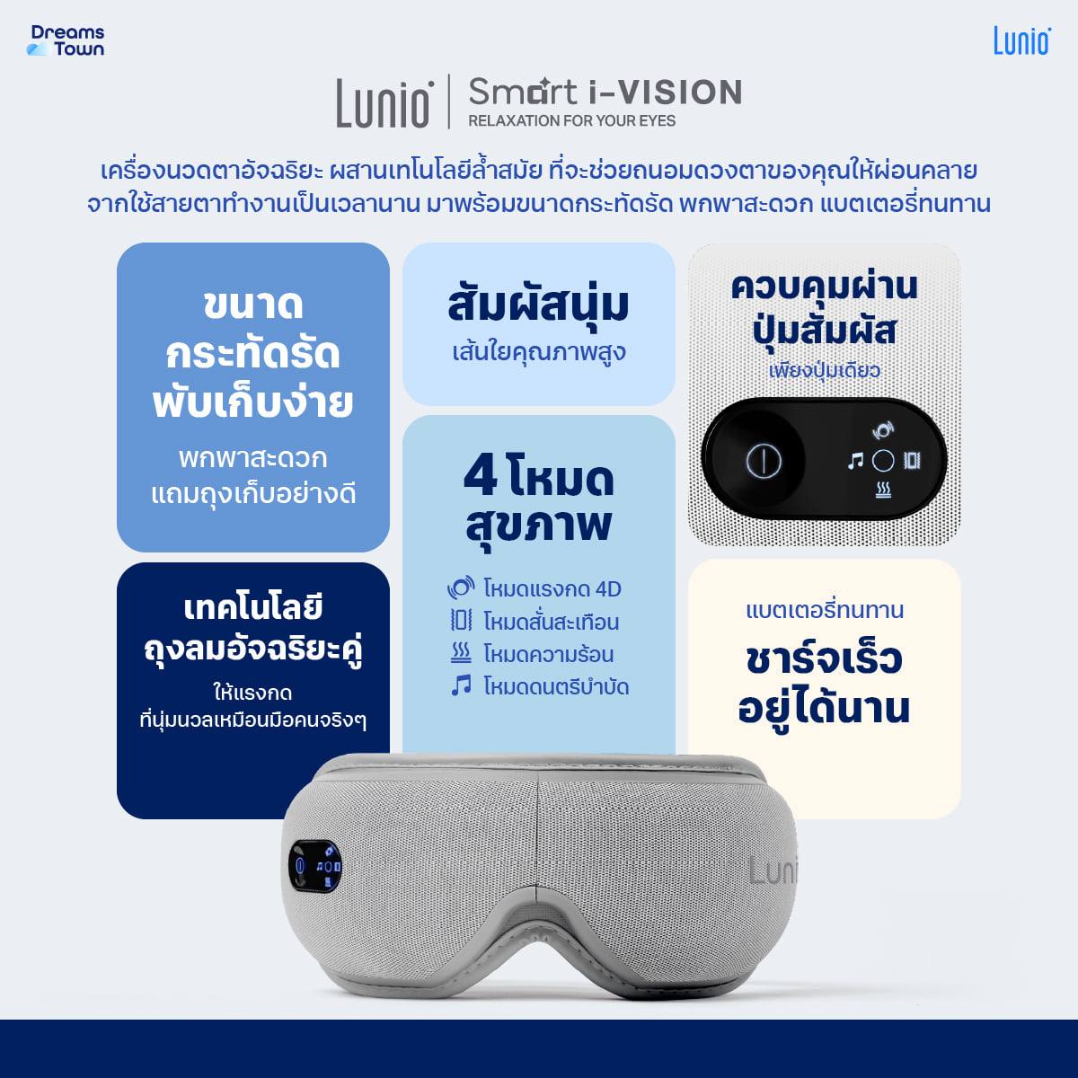 เครื่องนวดตา LUNIO SMART I-VISION EYE MASSAGER_10